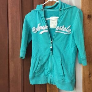 Aeropostale hoodie with cropped sleeves